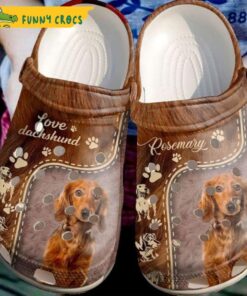 Customized Love Dachshund Dog Crocs Slippers