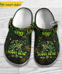 Customized Mama Bear Weed Crocs Clog