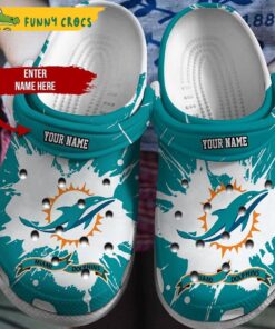 Customized Miami Dolphins Crocs Clog Shoes