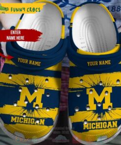 Customized Michigan Wolverines Football Ncaa Crocs Slippers