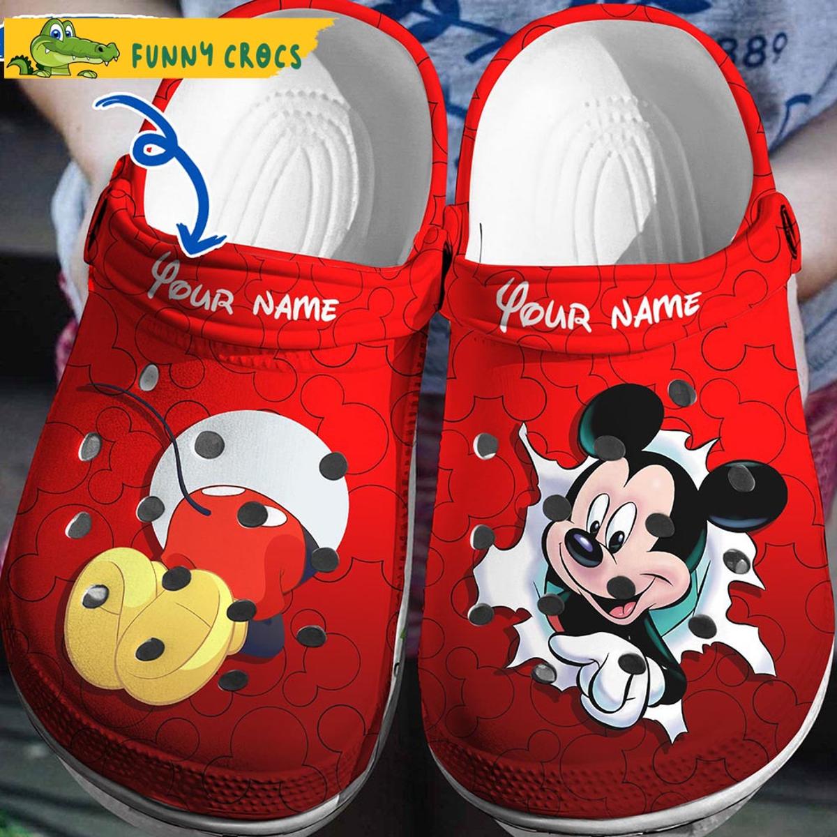 Disney Pattern Mickey Mouse Crocs Clog Shoes