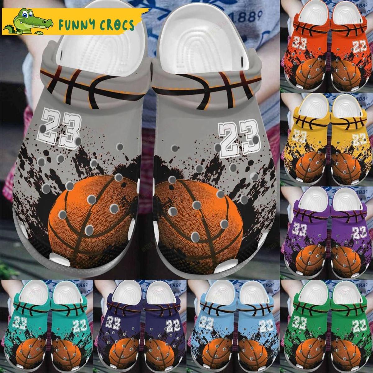 Customized Number 23 Basketball Crocs Sandals