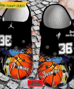 Customized & Number Basketball Colorful Crocs Sandals