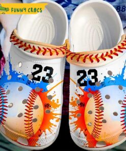 Customized Number Color Baseball Crocs Clog