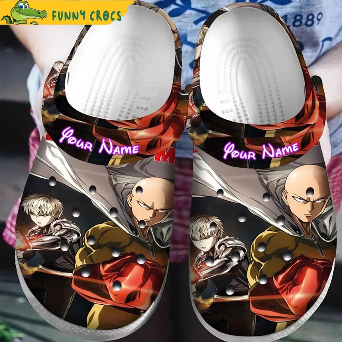 Custom One Punch Man Manga Crocs Clog Slippers