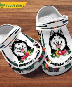 Customized Siberian Husky Dog Crocs Shoes