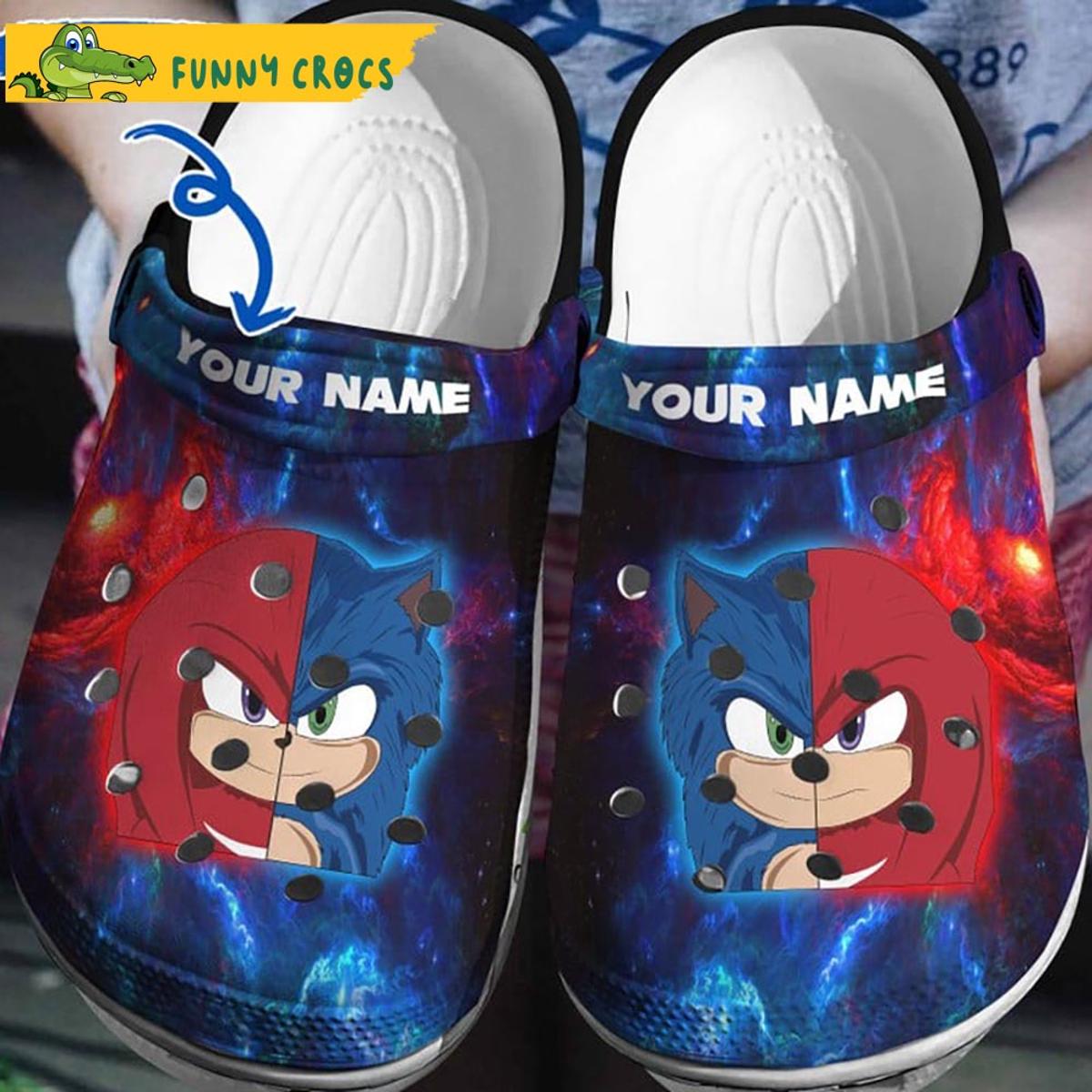 Funny Characters And Sonic Crocs Sandals