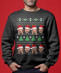 Customized Ugly Sweater Couple Faces