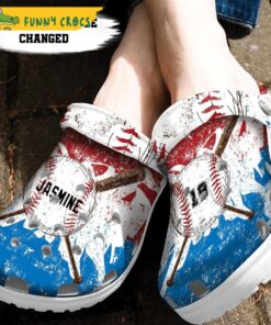 Customized Watercolor Baseball Gifts Crocs Sandals