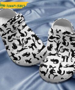 Cute Black Cat Pattern Crocs Shoes