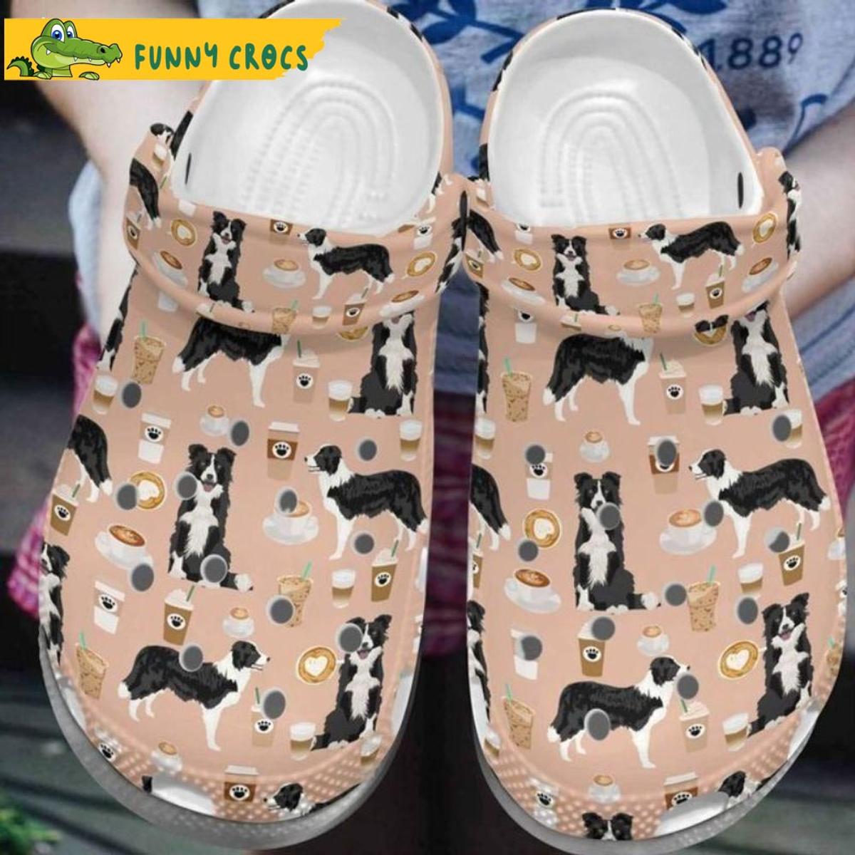 Custom Name Border Collie Dog Crocs