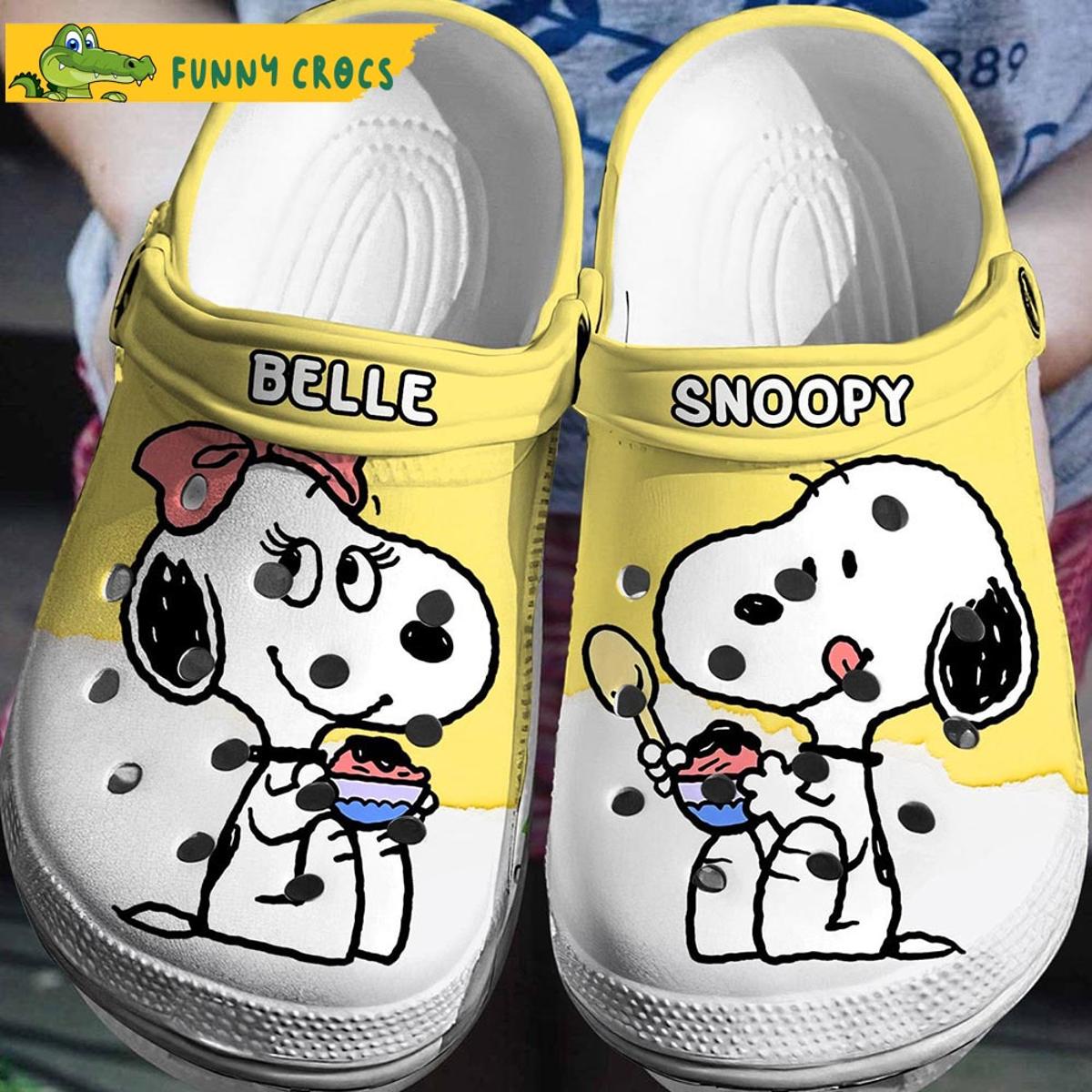 Cute Snoopy Characters Purple Peanuts Crocs Clog Shoes