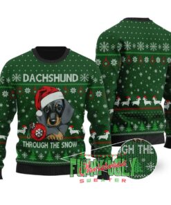 Cute Dachshund Mens Ugly Christmas Sweater