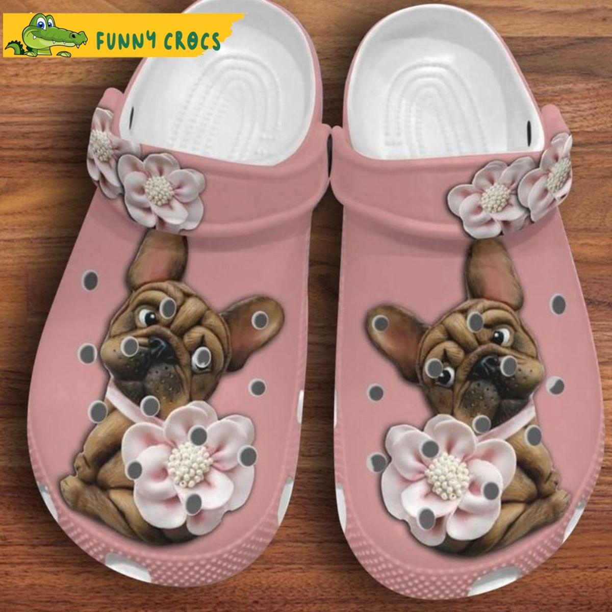 Custom Name French Bulldog Dog Crocs Slippers