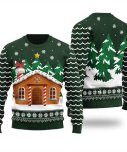 Cute Gingerbread House Funny Christmas Sweaters