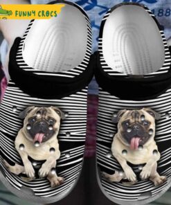 Cute Pug Stick Out Tongues Dog Crocs Shoes