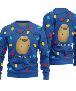 Cute Pugtato Pug Funny Christmas Sweaters