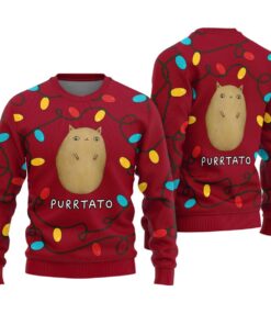 Cute Purrtato Cat Ugly Sweaters