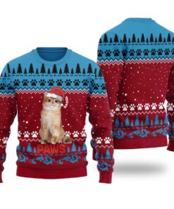 Cute Santa Paws Custom Pet Christmas Sweater