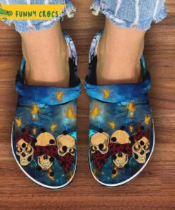 Cute Skull Butterflies Bone Crocs