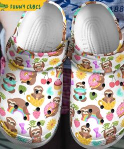 Cute Sloth Donut Crocs Sandals