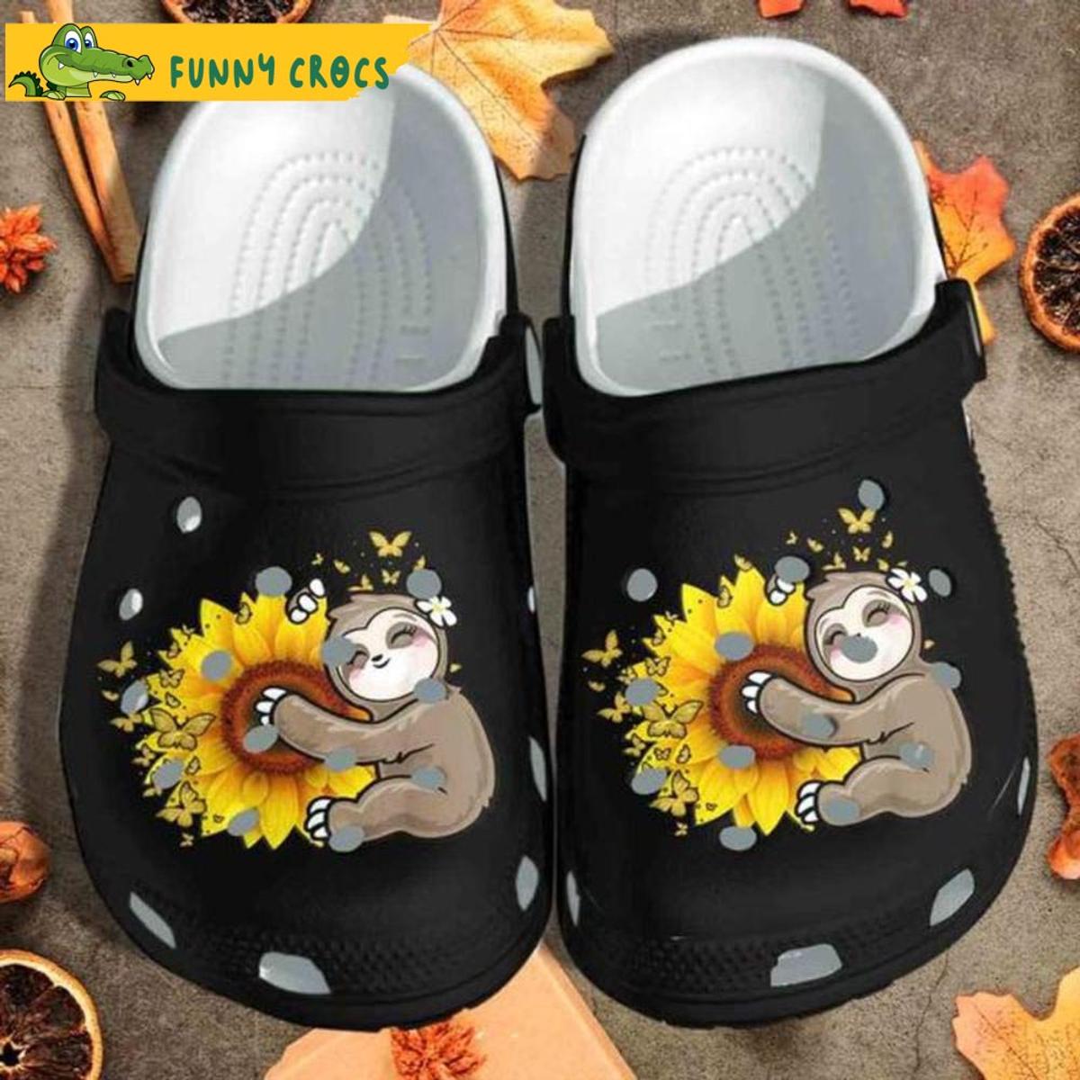 Colorful Sloth Pattern Crocs Sandals