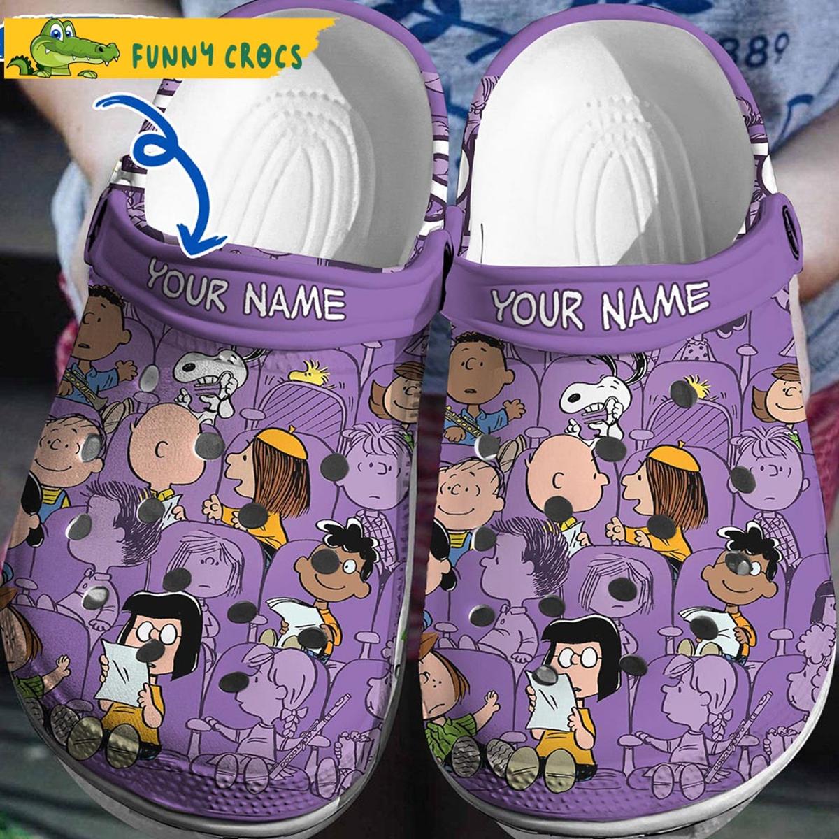 Cute Couple Belle And Snoopy Crocs Shoes