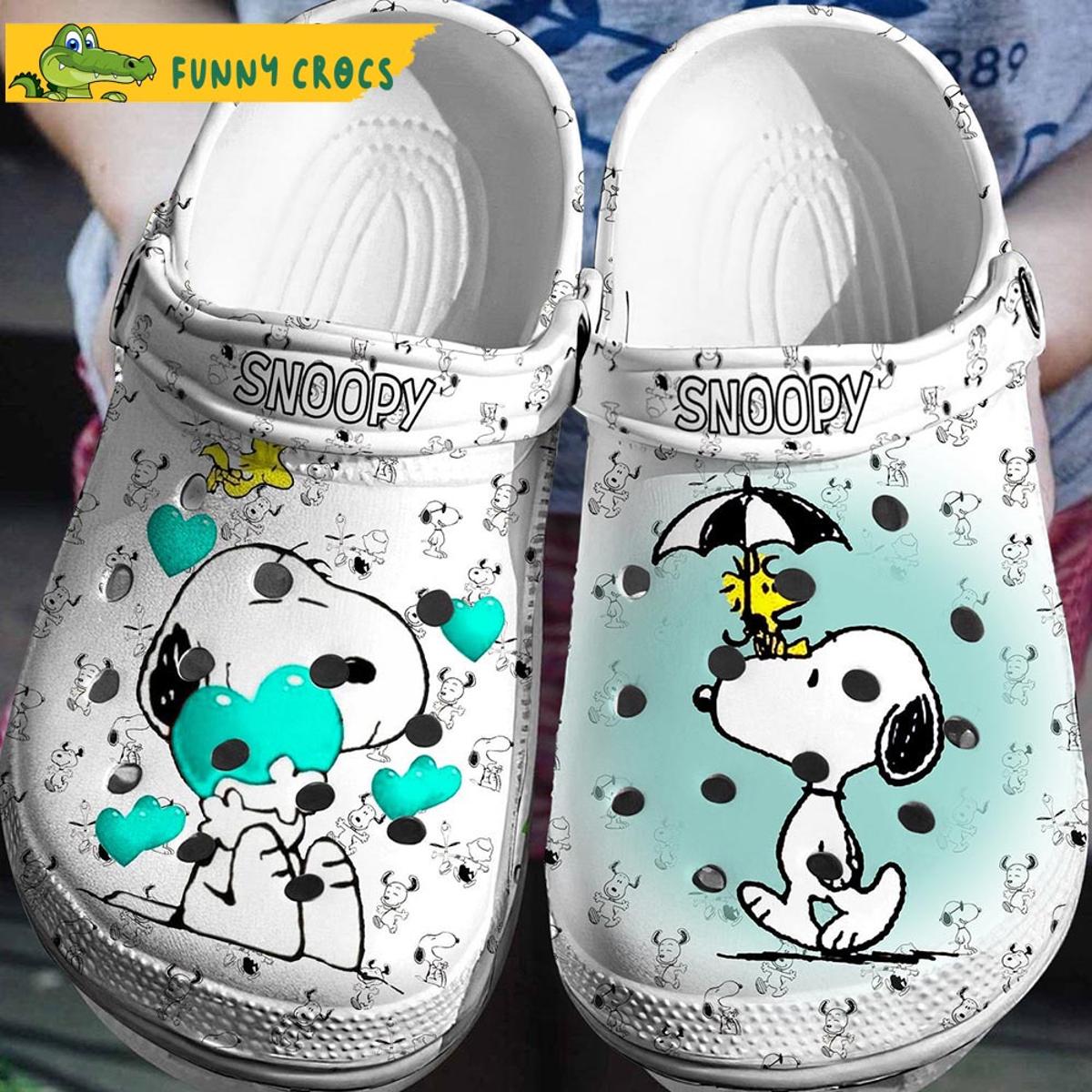 Cute Snoopy Characters Purple Peanuts Crocs Clog Shoes