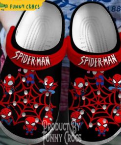 Cute Spiderman Black Crocs Slippers