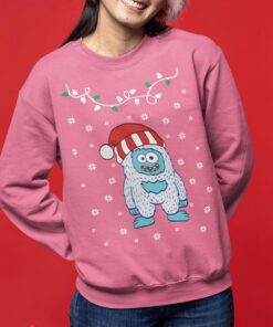 Cute Yeti Pink Christmas Sweater Girls