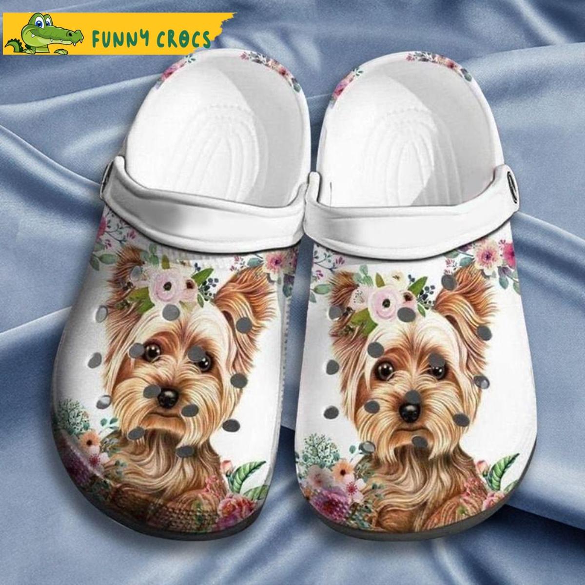 Yorkie Hello Cute Yorkshire Terrier Ripping Paper Patterns Yorkie Lovers Crocs Shoes