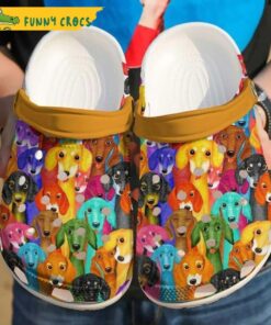 Dachshund Colorful Pattern Dog Crocs Clog Shoes