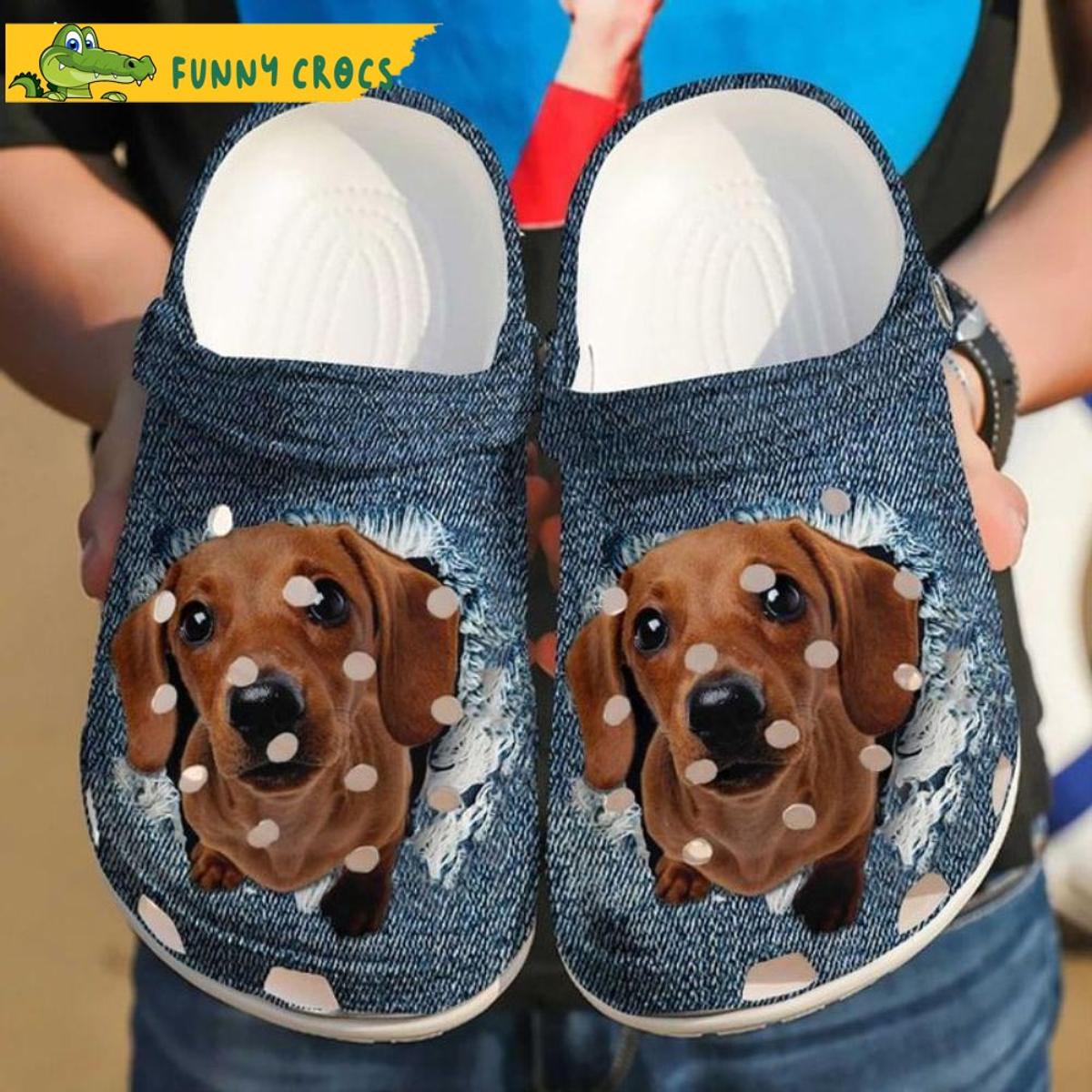 Dachshund Dog Bones Paw Crocs Sandals