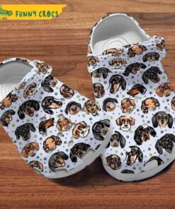 Dachshund Dogs Face Pattern Crocs Clog Slippers