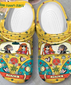 Dachshund Hippie Dog Gifts Crocs Sandals