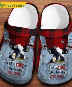 Dairy Cow Jean Pattern Crocs Slippers