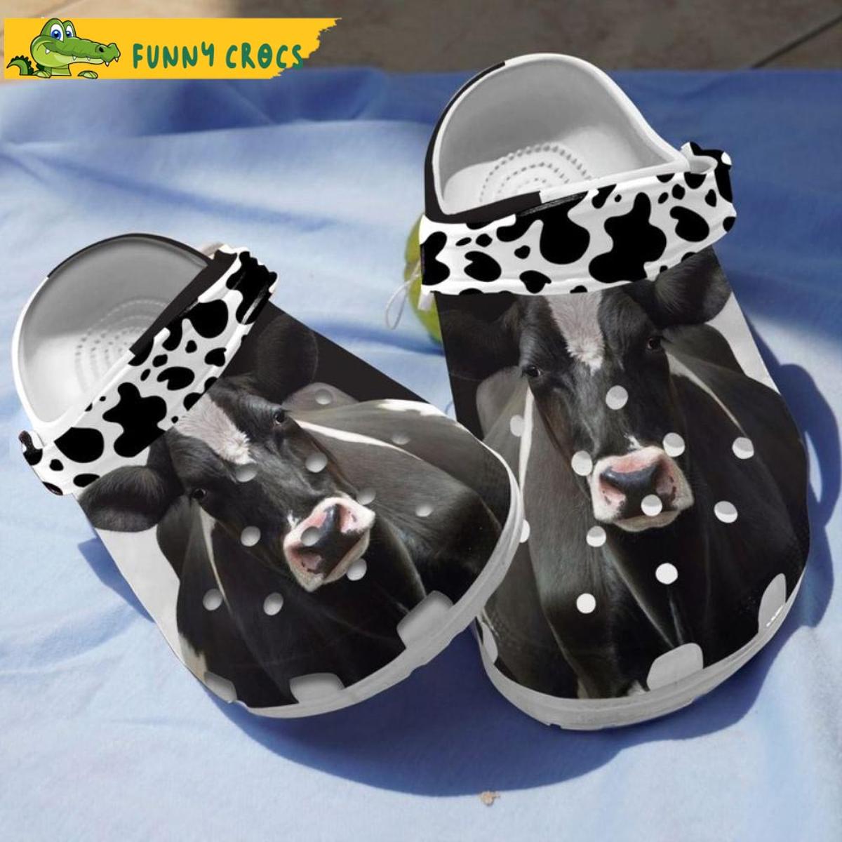 Farmer Crazy Cow Flower Crocs Clog Shoes