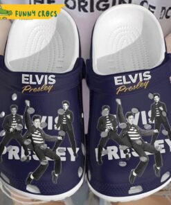 Dance King Of Rock And Roll Elvis Presley Purple Crocs Slippers