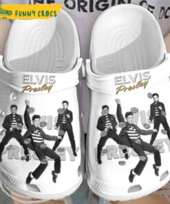 Dance King Of Rock And Roll Elvis Presley White Crocs Sandals