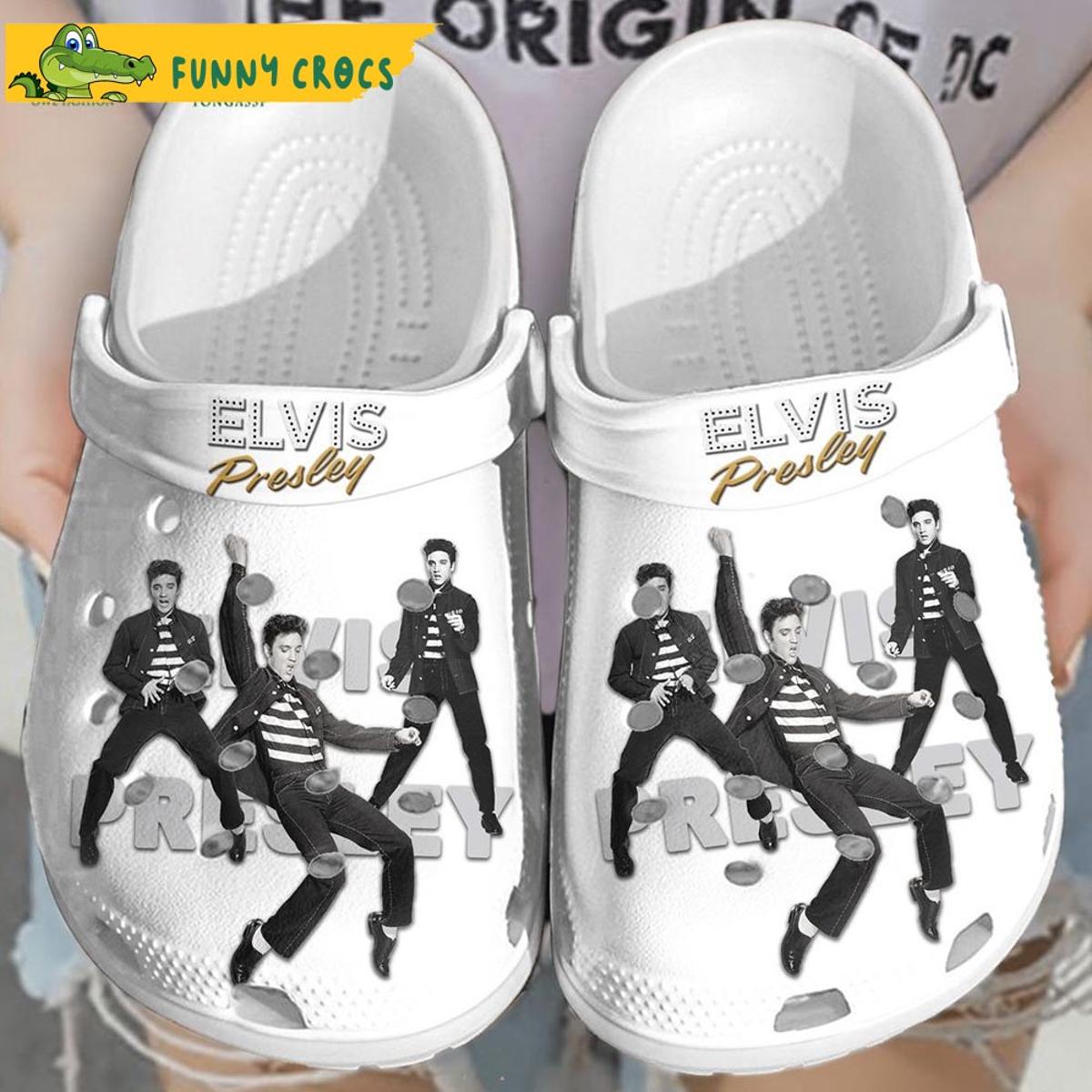 Dance King Of Rock And Roll Elvis Presley Purple Crocs Slippers