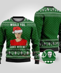 Dance With Me V For Vendetta Funny Christmas Sweater