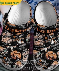 Dawns Zach Bryan Black Crocs Sandals