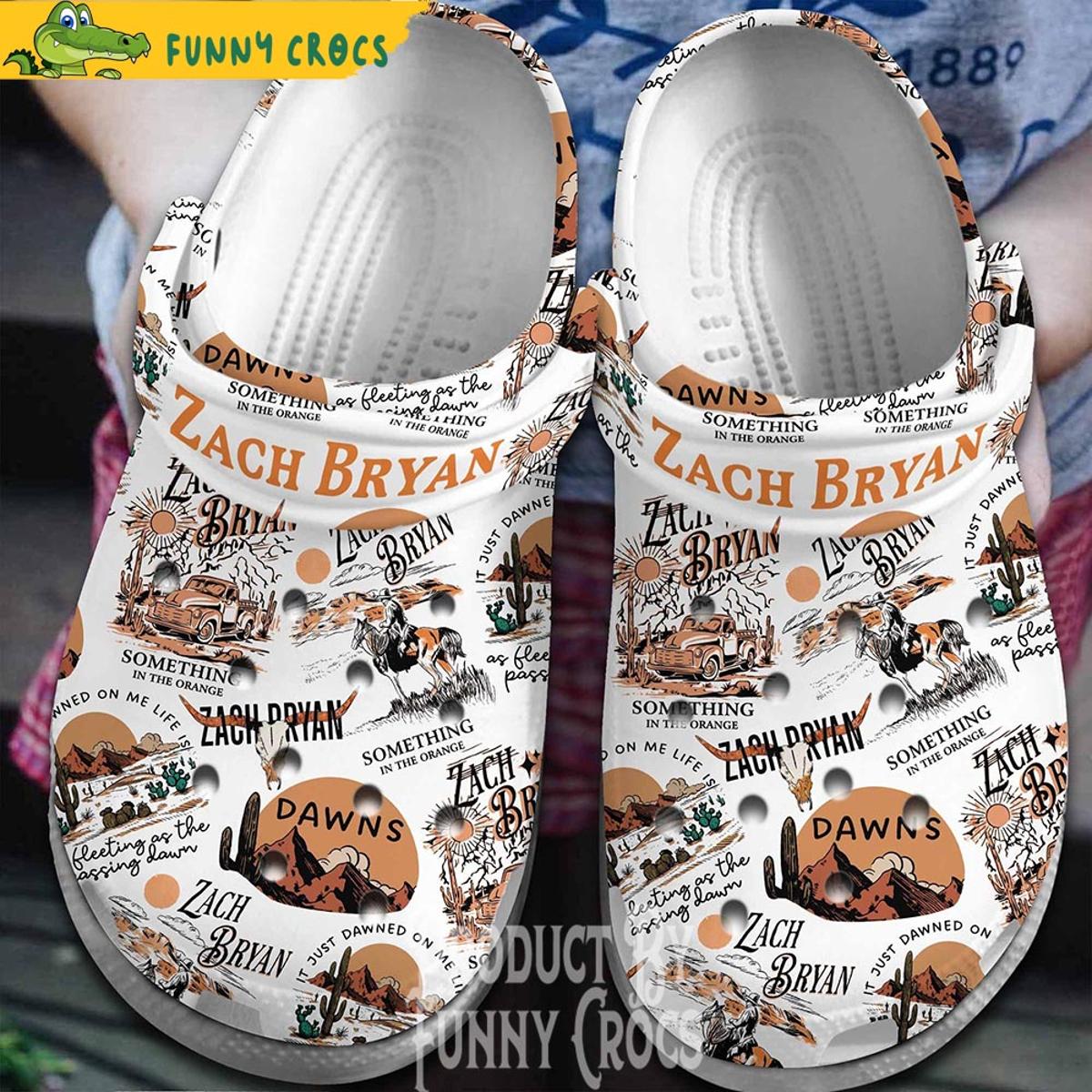 Dawns Zach Bryan Black Crocs Sandals