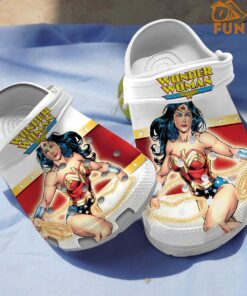 Customized Wonder Woman Yellow Crocs Shoes