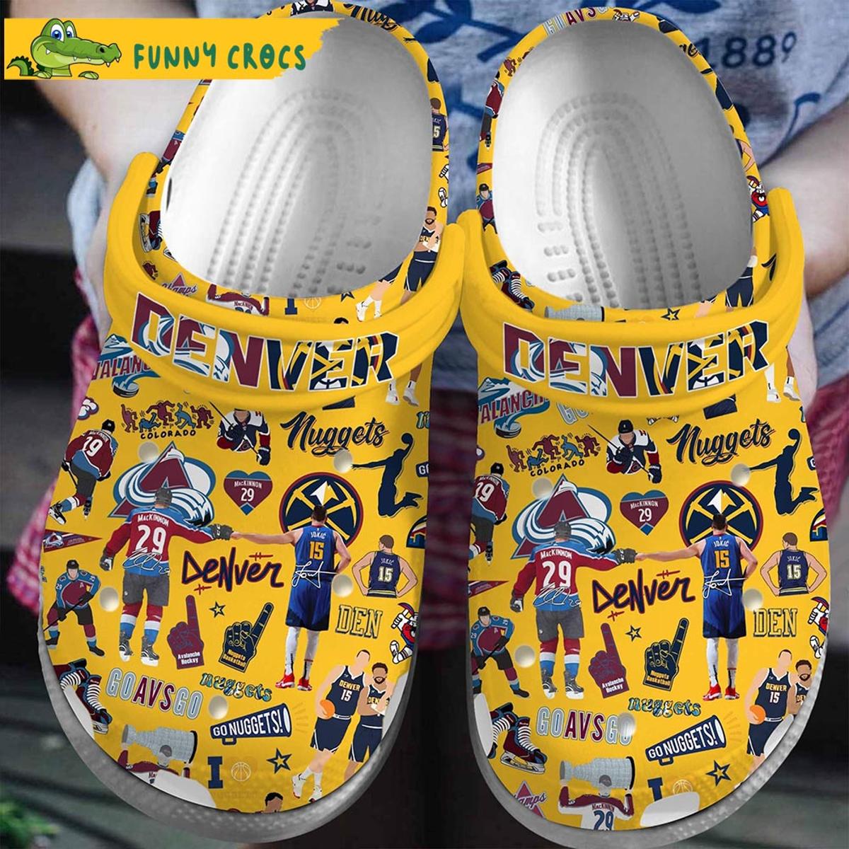 Customized Denver Nuggets Crocs Clogs