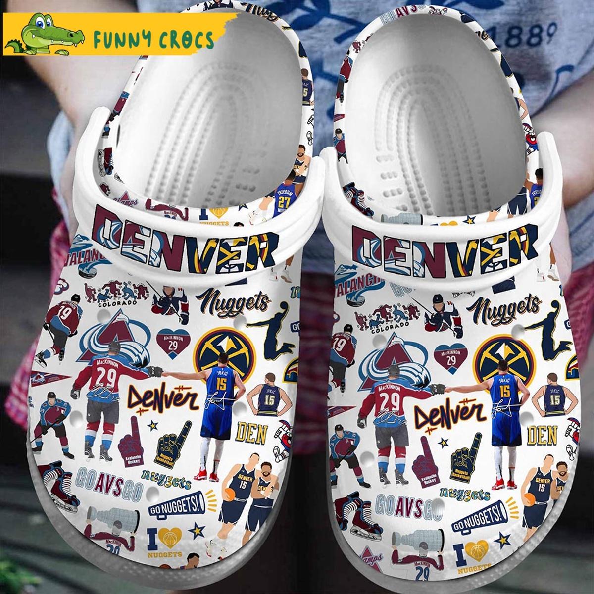 Customized Denver Nuggets Crocs Clogs