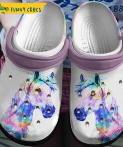 Diamond Painting Horse Crocs Clog Shoes