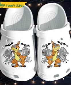 Dinosaur Gym Pumpkin Halloween Jurassic Park Crocs Shoes