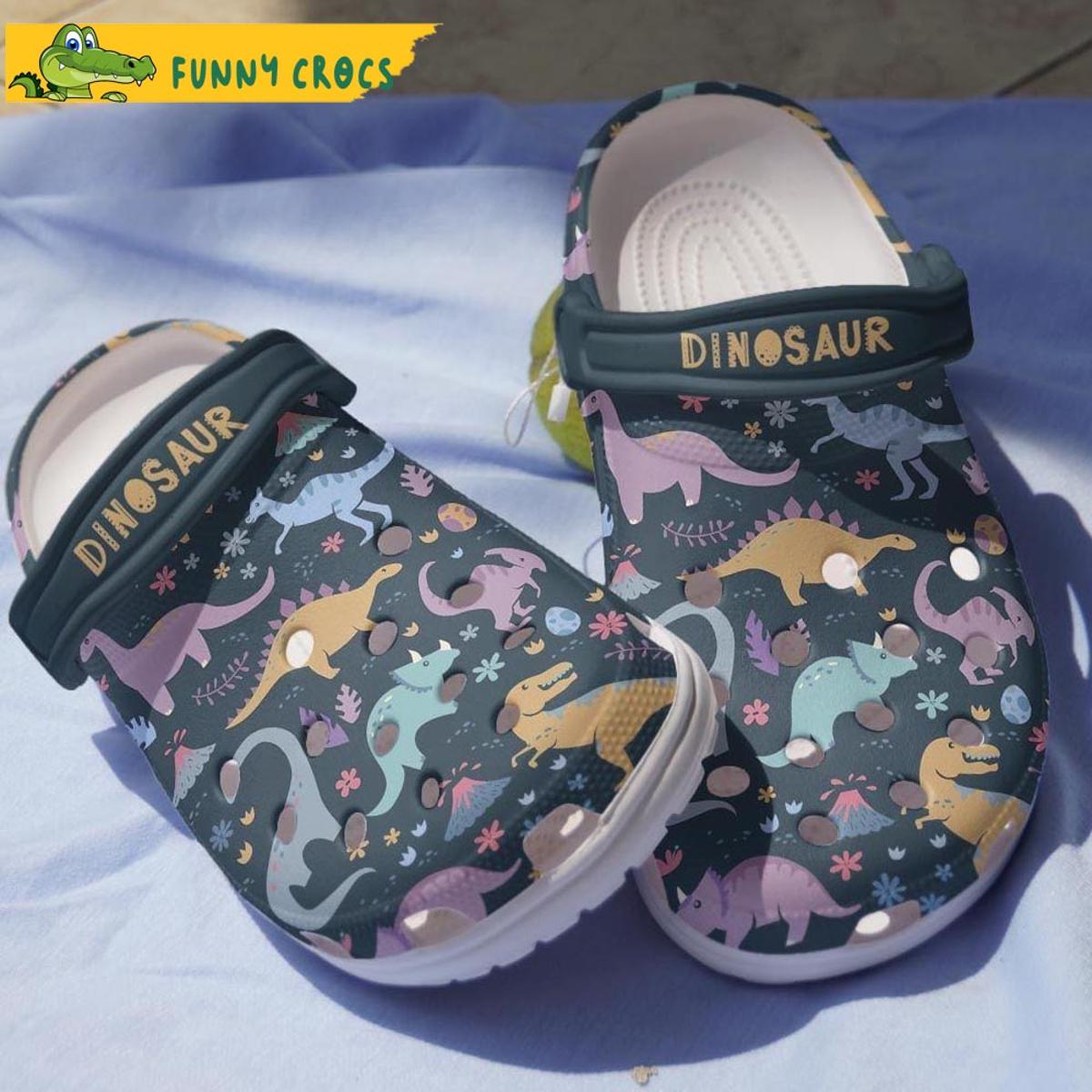 Dinosaur Skeletons And Fossils Jurassic Park Crocs Slippers