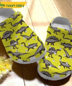 Dinosaurs Yellow Jurassic Park Crocs Sandals
